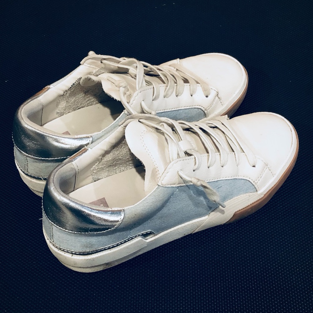 White and Silver Sneakers